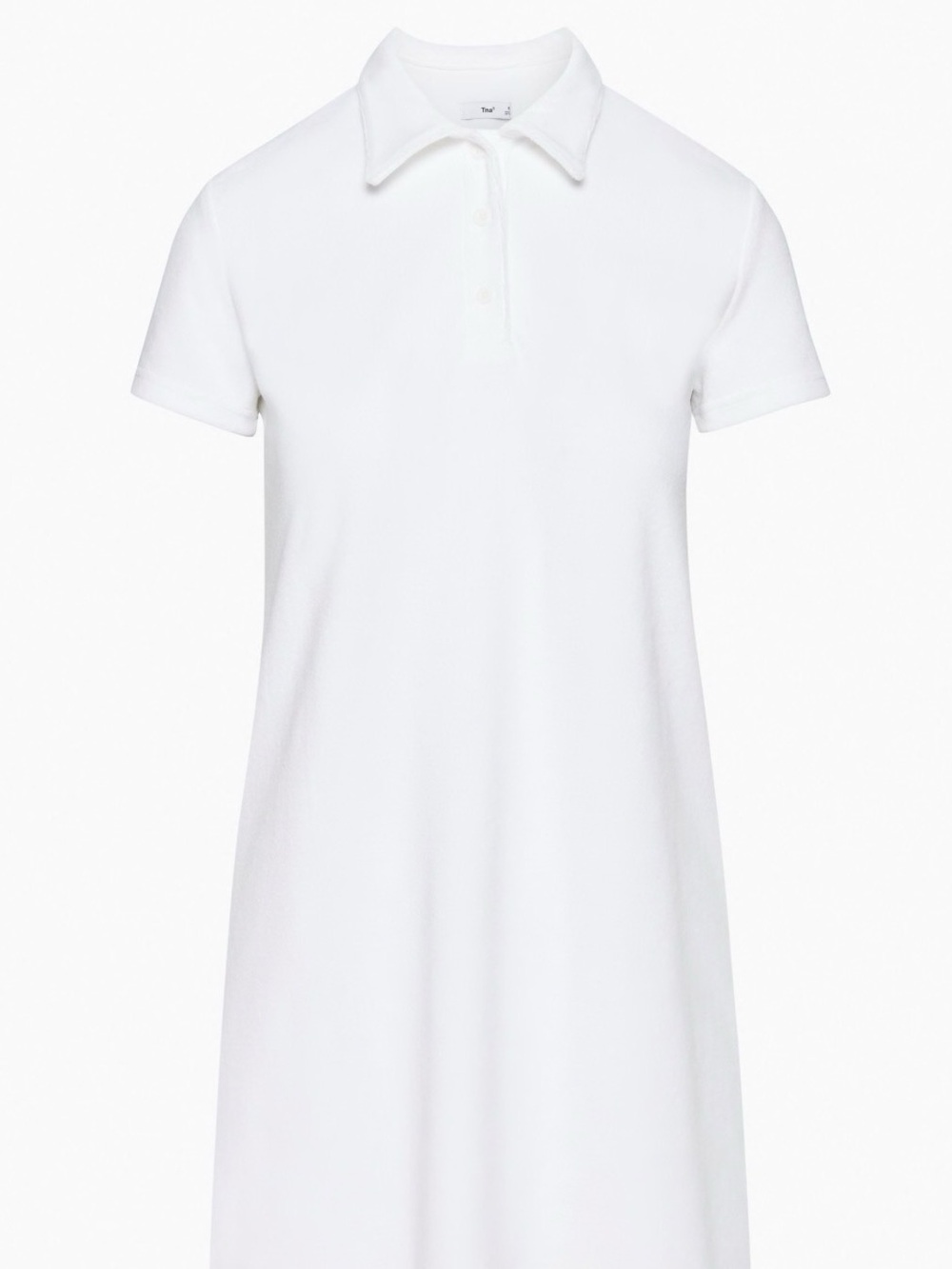 Aritzia TNA White Terry Cloth Polo Tennis Dress Pool Cover Up